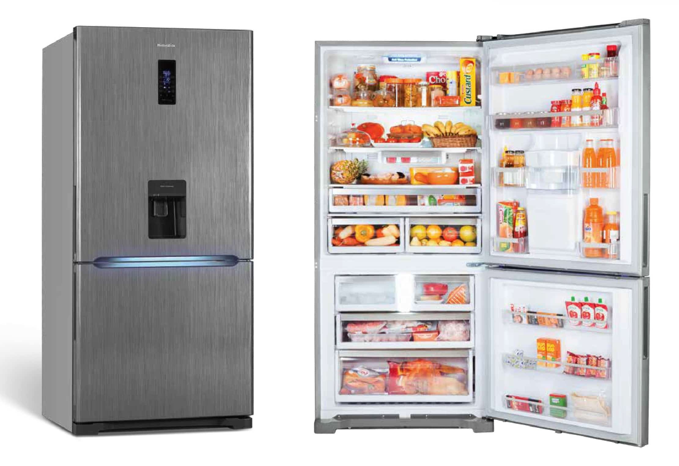 یخچال فریزر هیمالیا مدل اومگا هومبار دار تیتانیوم